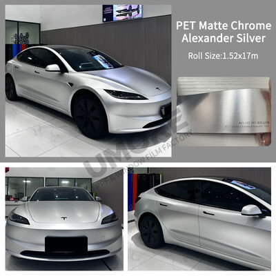 좋은 가격 제거 할 수 있는 매트 크롬 알렉산더 은색 자동차 바디 랩 필름 6 밀리 150 미크론 온라인으로