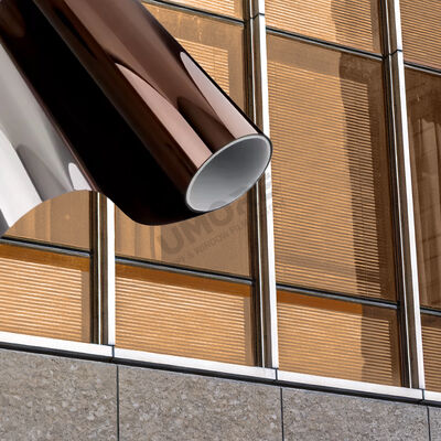 İyi fiyat Gümüş Yansıtıcı Tek Yönlü Ayna Gizlilik Kontrol Pencere Filmi Bina Mimarlık için çevrimiçi