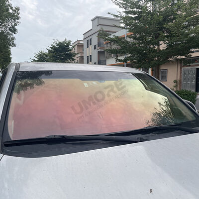 Good price VLT75% Protection Chameleon Red Mirror Window Tint Film Windshield Roll For Car Wrapping online