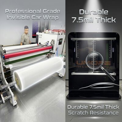 Buen precio Auto-curación TPU 7.5mil PPF película de pintura para automóviles transparente 60in X 50ft anti amarillento alto brillo en línea